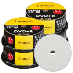 Intenso DVD+R 4.7 GB 16x imprimable 100 pièces Intenso DVD+R 4.7 GB 16x imprimable 100 pièces