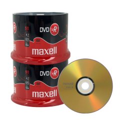 Maxell DVD-R 4,7 Go étiqueté - 16x | 100 pièces dans un Maxell DVD-R 4,7 Go étiqueté - 16x | 100 pièces dans un