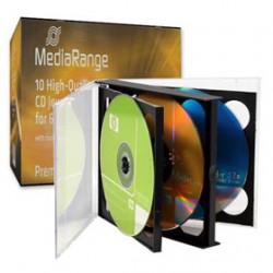 MediaRange Boîtier Jewel pour 6 CDs/DVDs - noir - 10 pi MediaRange Boîtier Jewel pour 6 CDs/DVDs - noir - 10 pi