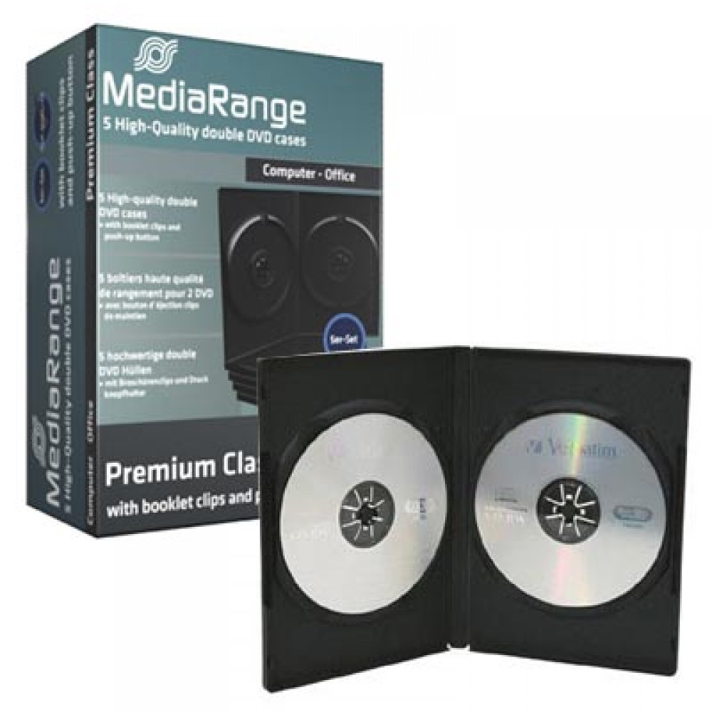 MediaRange BluRay 6er Hüllen, 15 Mm, Blau, 5 Stück