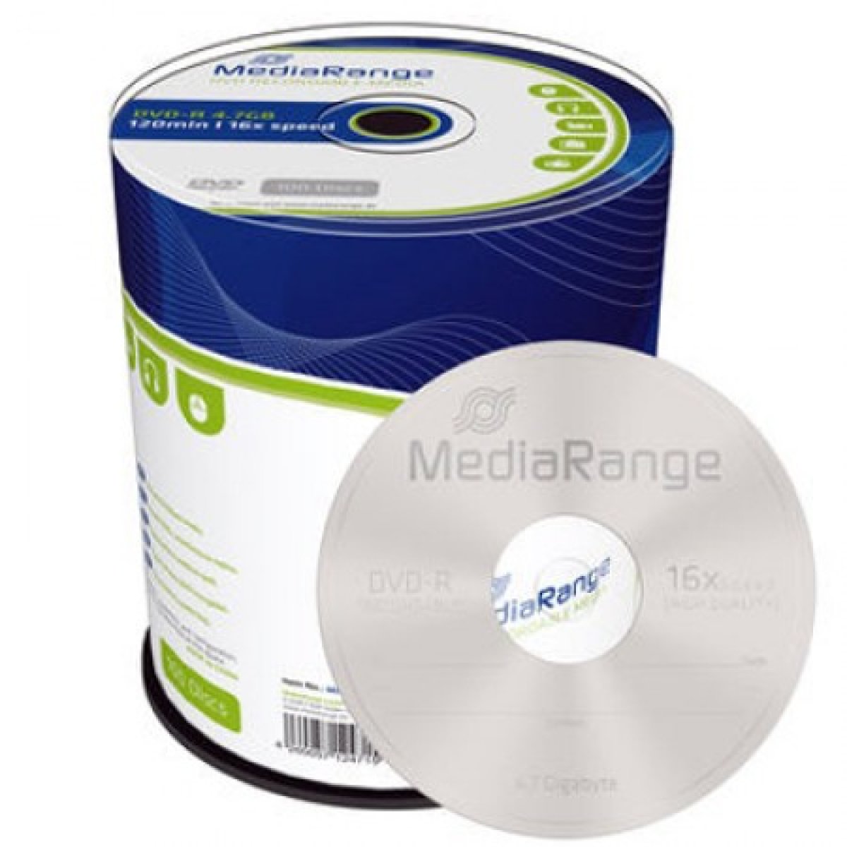MediaRange DVD-R 4.7 GB 16x imprimée 100 pièces