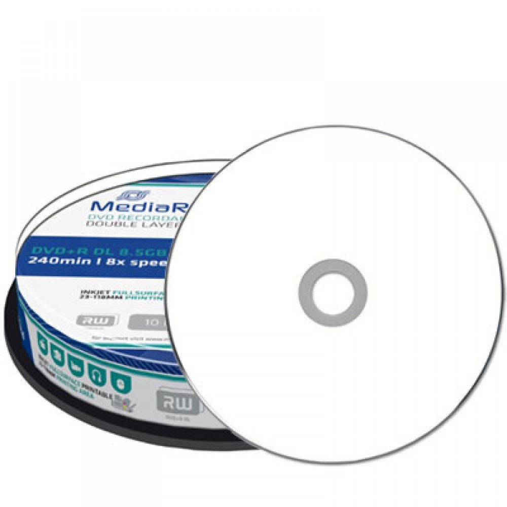 MediaRange DVD+R Double Layer 8.5 GB 8x imprimable 10 p