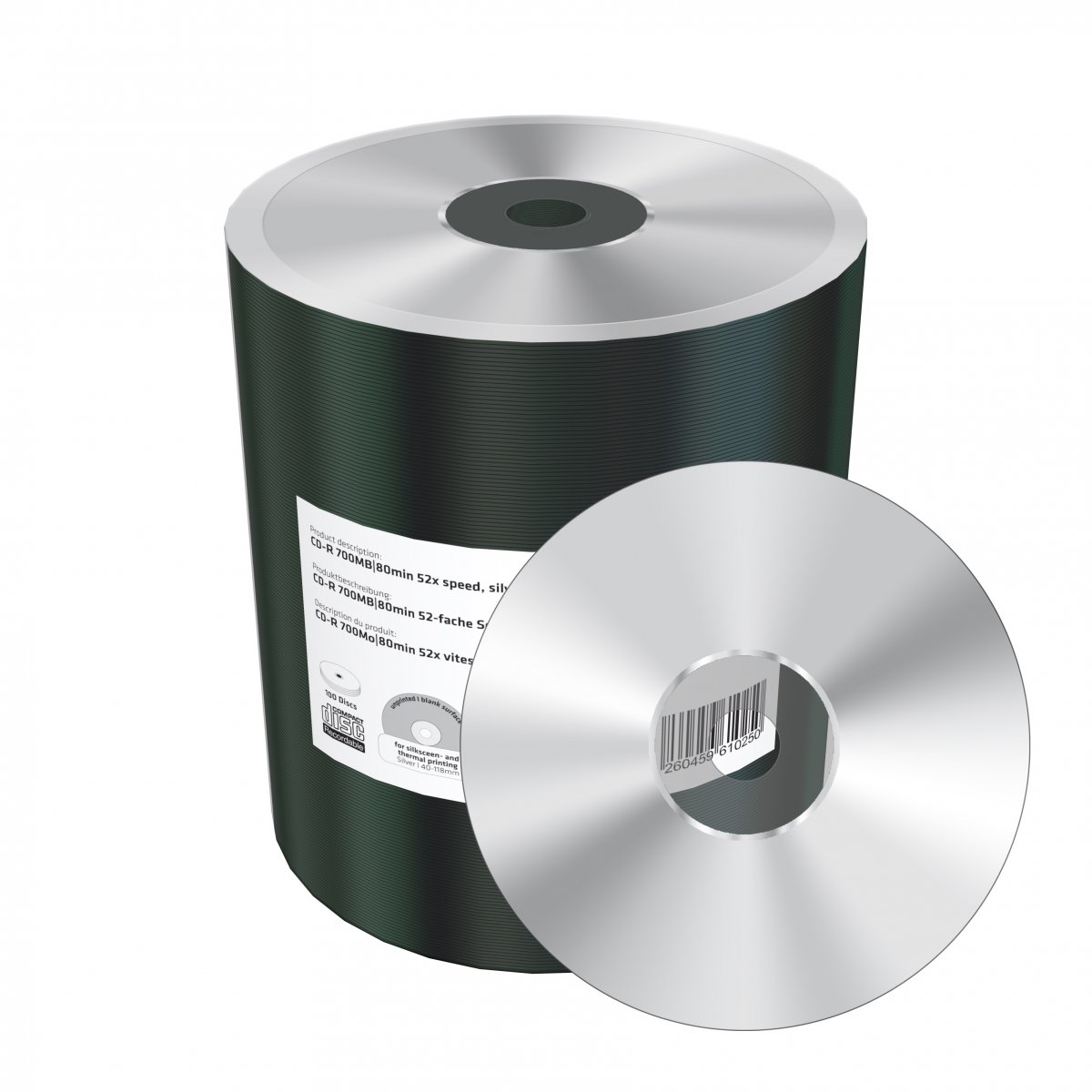 PLATINUM CD-R 700 MB48x non-imprimée 600 pièces en Cak