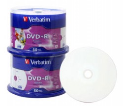 Verbatim DVD+R 4.7 GB 16x imprimable 100 pièces Verbatim DVD+R 4.7 GB 16x imprimable 100 pièces