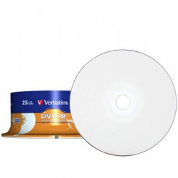 Verbatim DVD-R 4.7 GB 16x imprimable 25 pièces Verbatim DVD-R 4.7 GB 16x imprimable 25 pièces
