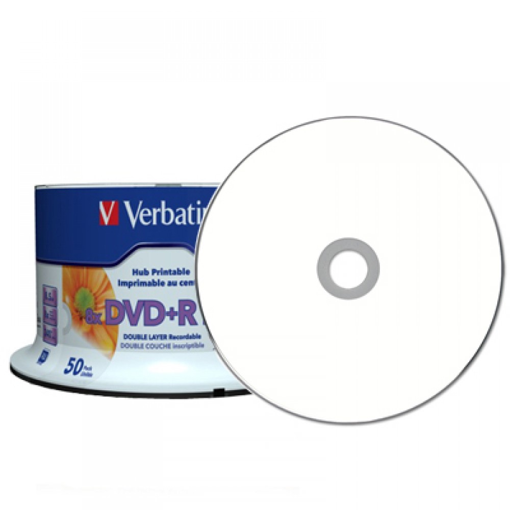 Verbatim DVD+R Datalife Double Layer 8.5 GB 8x imprimable 50 pièces