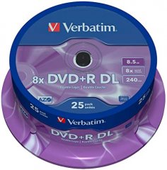 Verbatim DVD+R Double Layer 8.5 GB 8x imprim�e 25 pi�ces