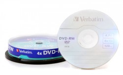 Verbatim DVD-RW 4.7 GB 4x imprimée 10 pièces Verbatim DVD-RW 4.7 GB 4x imprimée 10 pièces