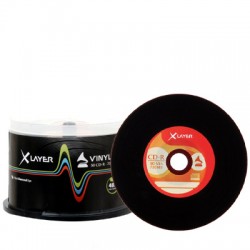 XLayer Black Dye CD-R 700 MB 48x Vinyl imprim�e 50 pi�c